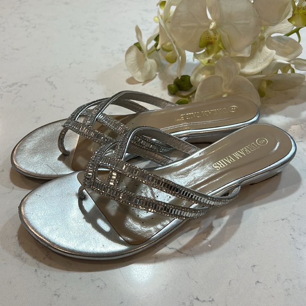 DREAM PAIRS Women's Fashion Rhinestones Design Slides Sandals Size 8 - Picture 6 of 14